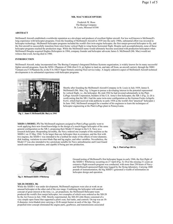 Mr. MAC’s Helicopters–Part I (Reblog)