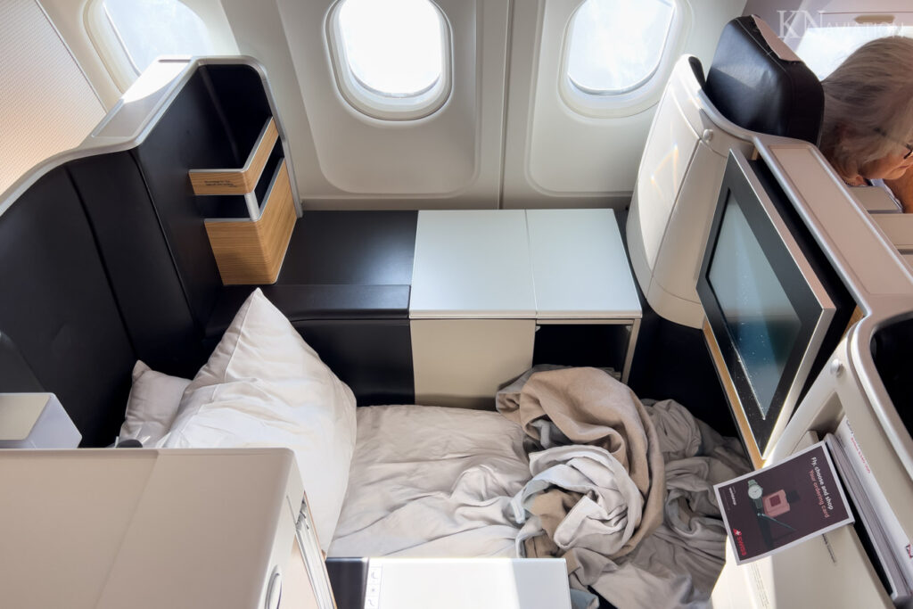 Swiss A340 Business Class Bed