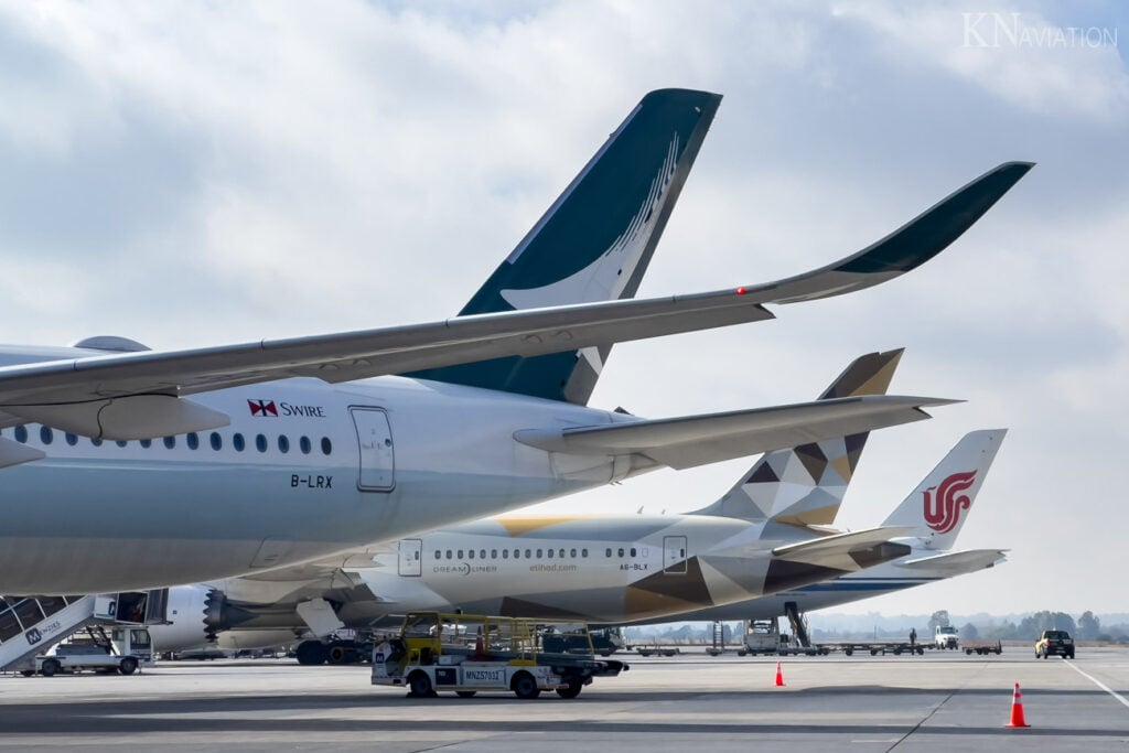 Johannesburg Airport Cathay, Etihad, and Air China