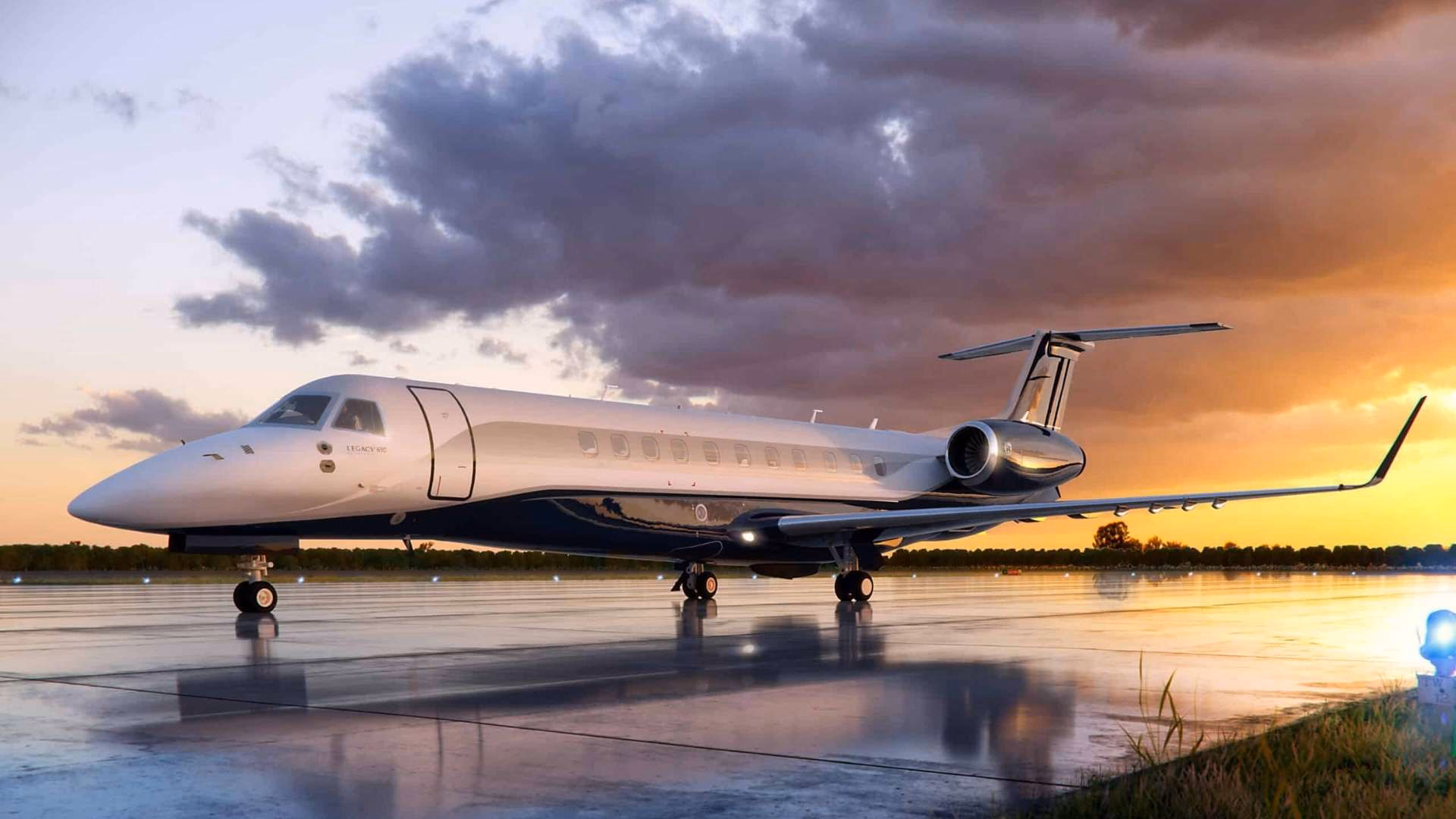 Embraer Legacy 650 Heavy Jet on the tarmac