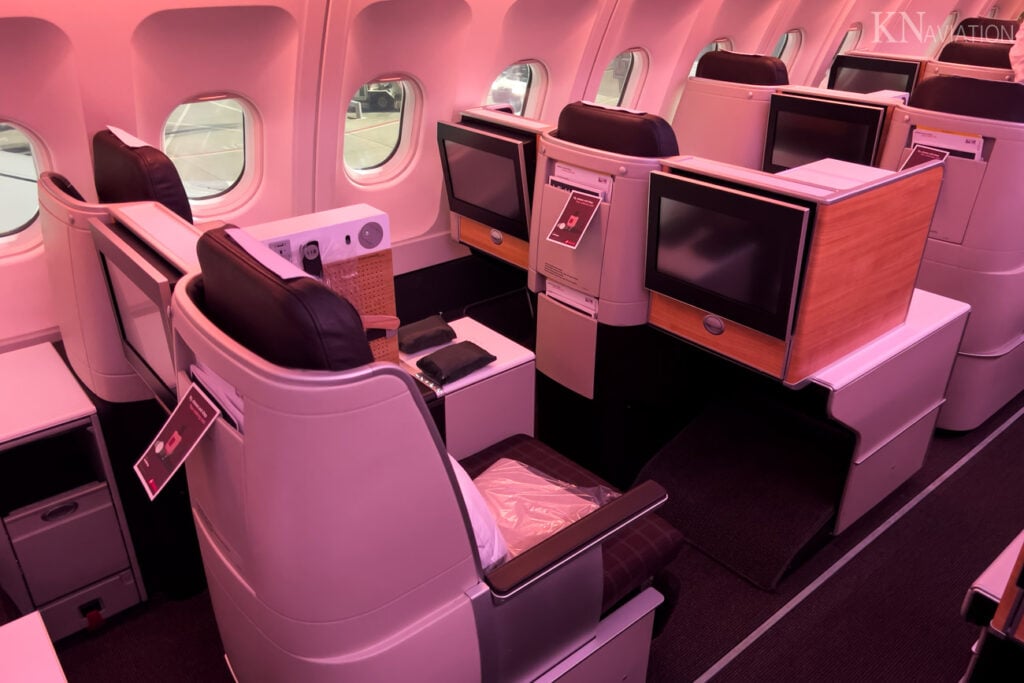 Swiss A340 Business Class Seat