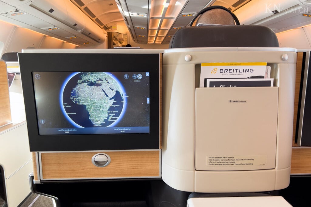 Swiss A340 Business Class Seat