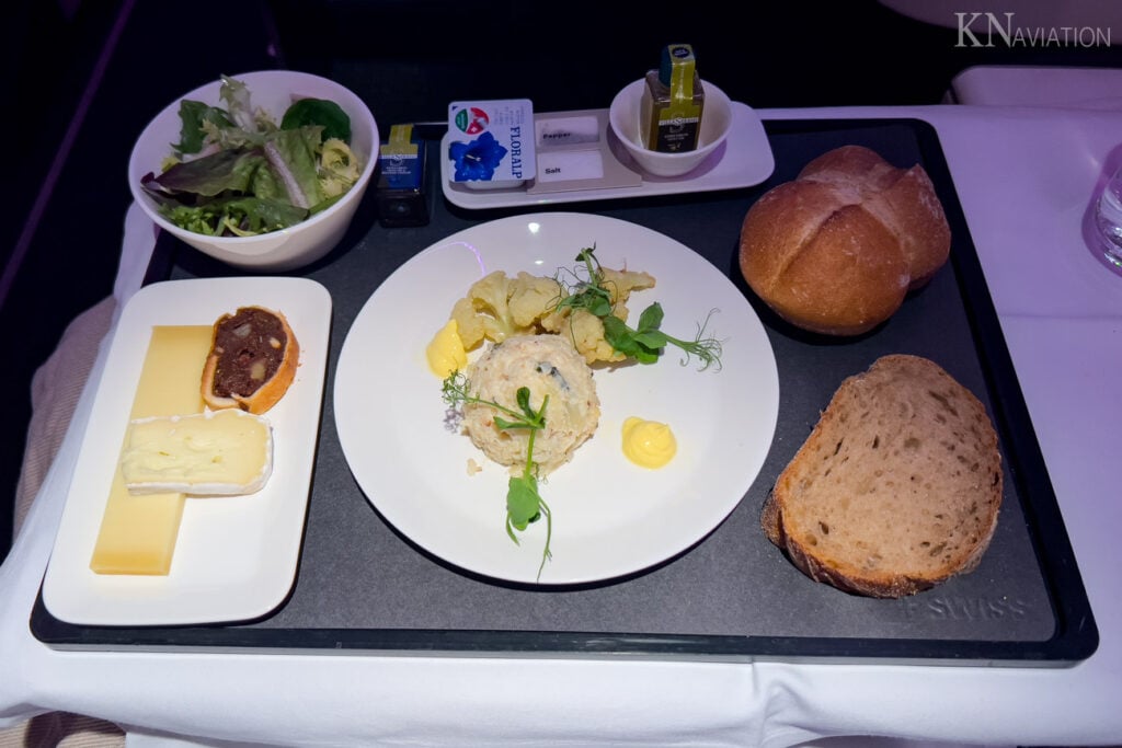 Swiss Long-Haul Business Class Dinner