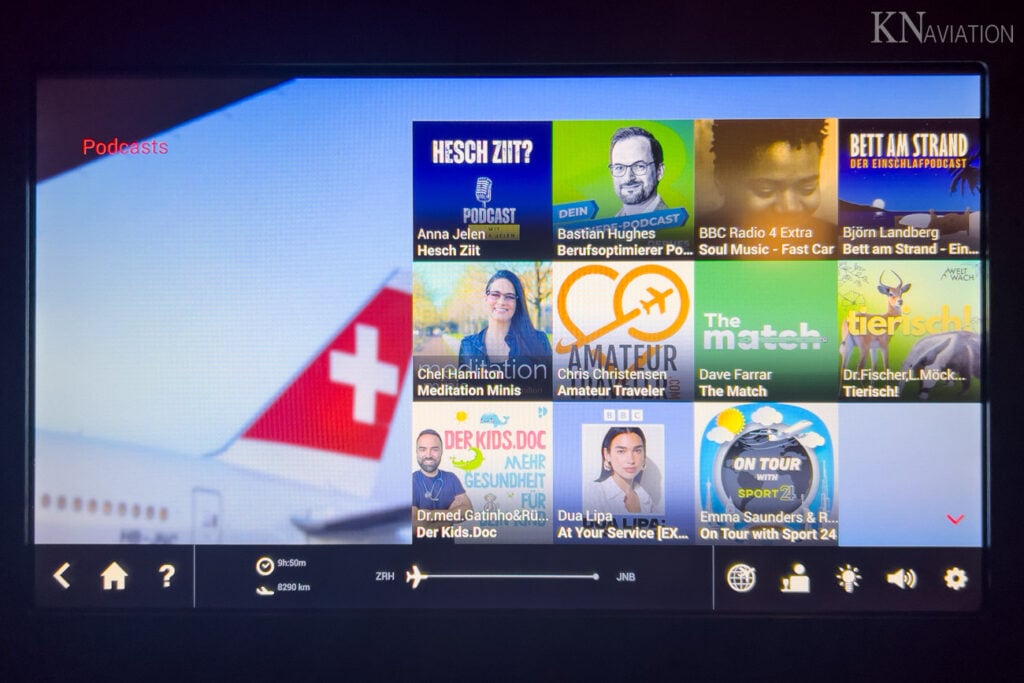 Swiss A340 In-Flight Entertainment