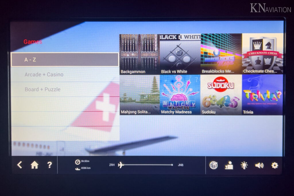 Swiss A340 In-Flight Entertainment
