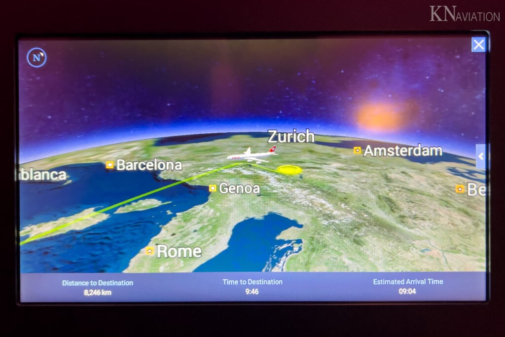 Swiss A340 In-Flight Map