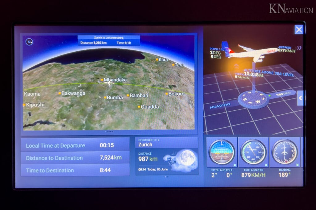 Swiss A340 In-Flight Map