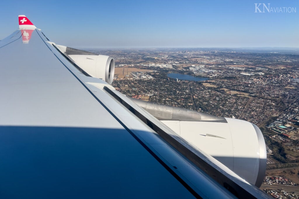 Swiss A340 Wing View