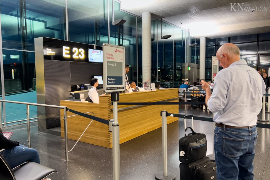 Swiss Business Class to Johannesburg - Boarding