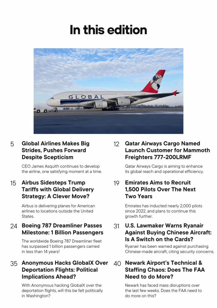 AviationSource is proud to reveal that Issue No.3 of The Aviation Digest - May 2025 edition has been released and is now available for purchase.