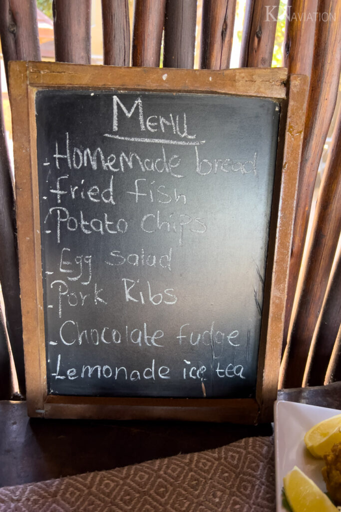 Umkumbe River Lodge Lunch