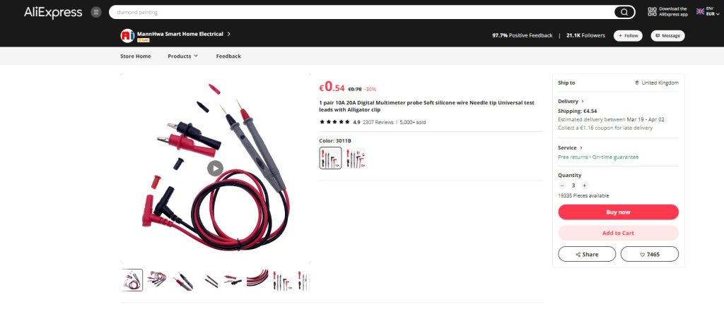 Cheap Multimeter test lead kit (via...