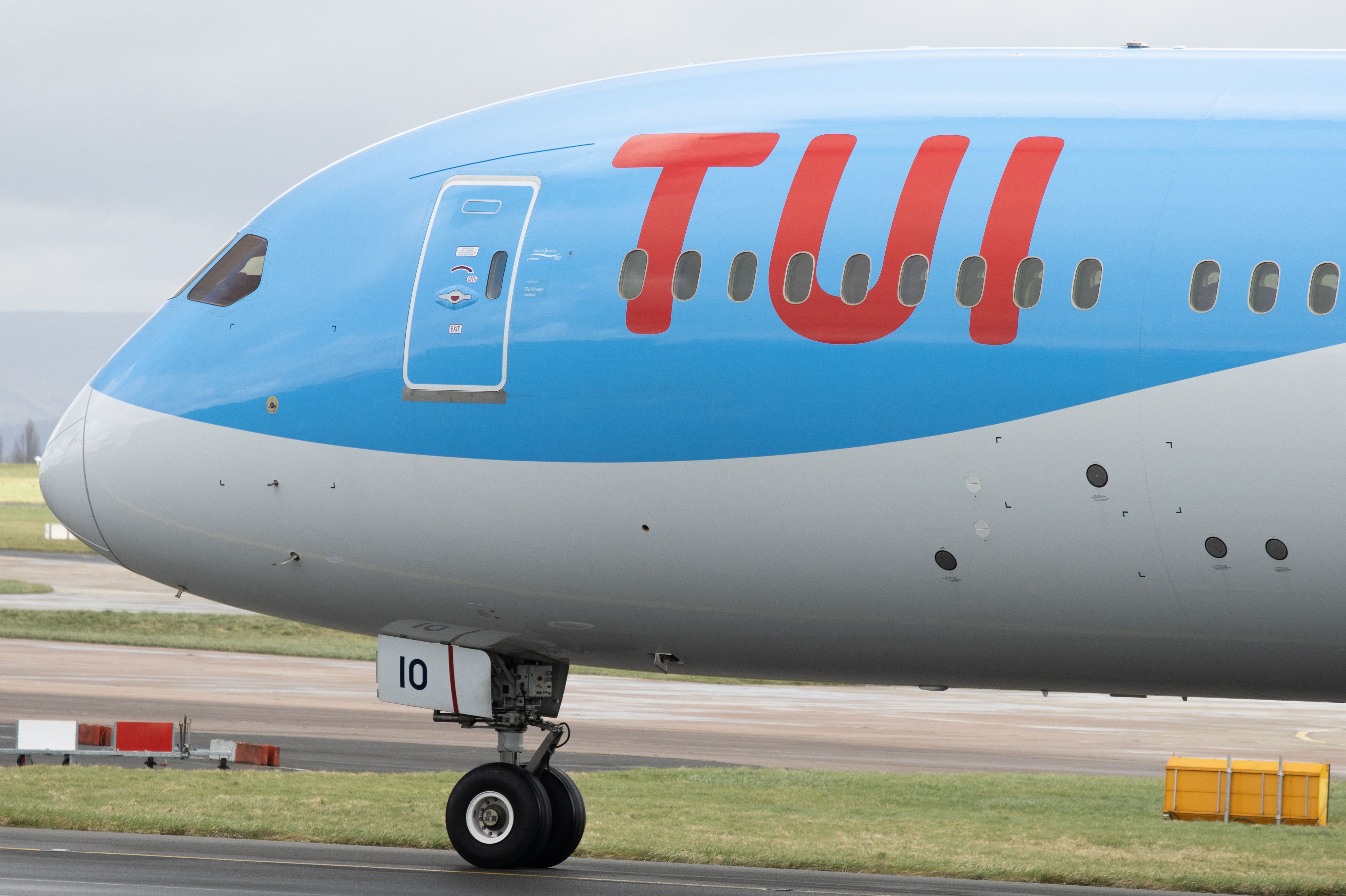 TUI Airways Boeing 787-9 taxiing at Manchester Airport MAN shutterstock_2141886511